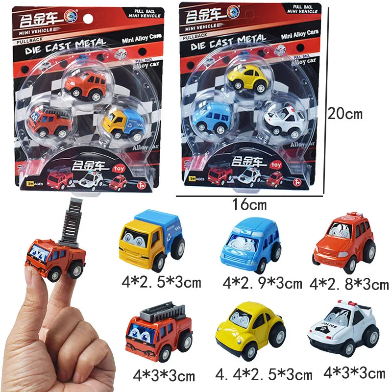 Hot Sale Alloy Pull Back Mini Rescue Car Model,Cartoon Fire Truck Toys,Children's Car Toys,Free Shipping