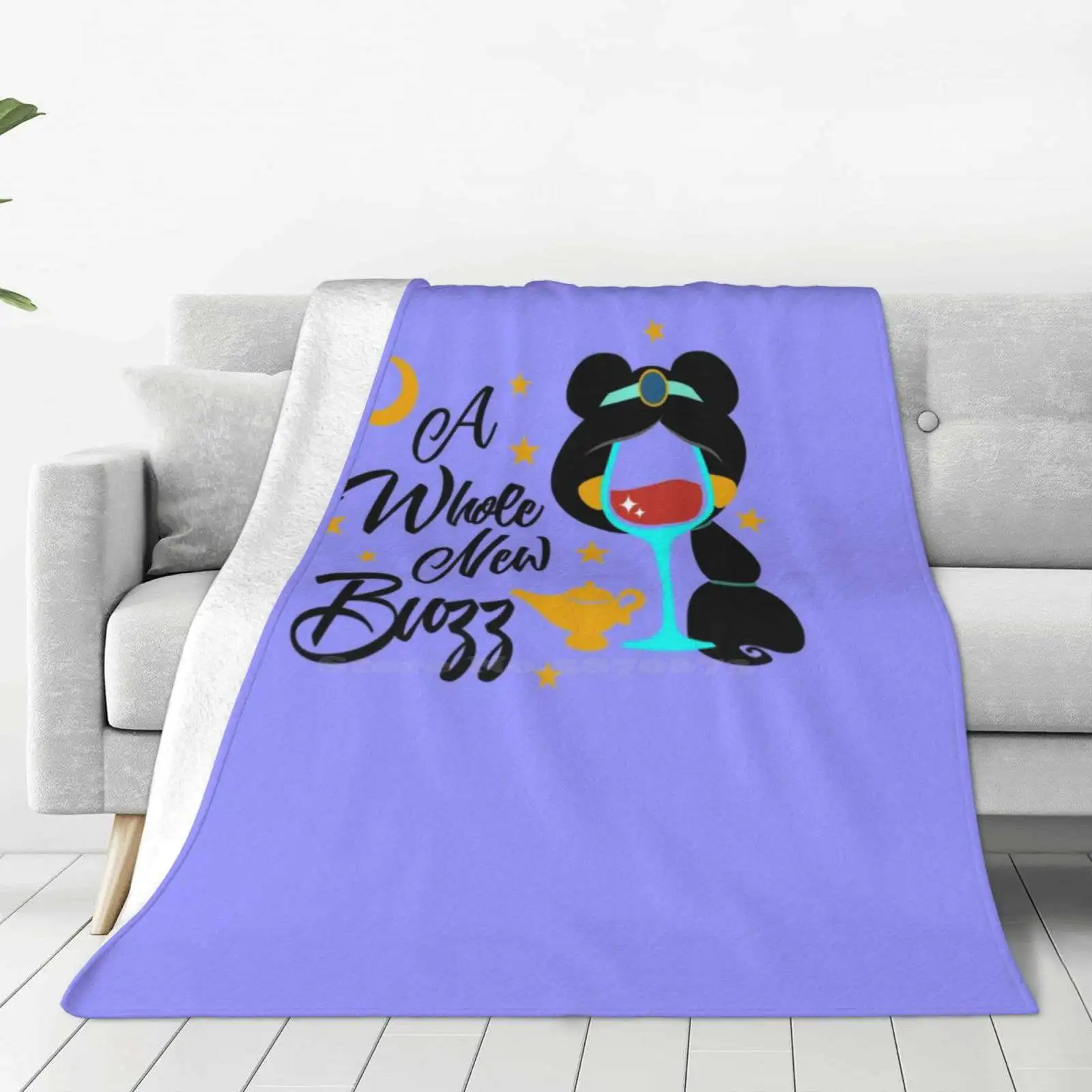 A Whole New Buzz Latest Super Soft Warm Light Thin Blanket Pocahontas Wine Cruise Family Womens Princess Bachelorette Quote