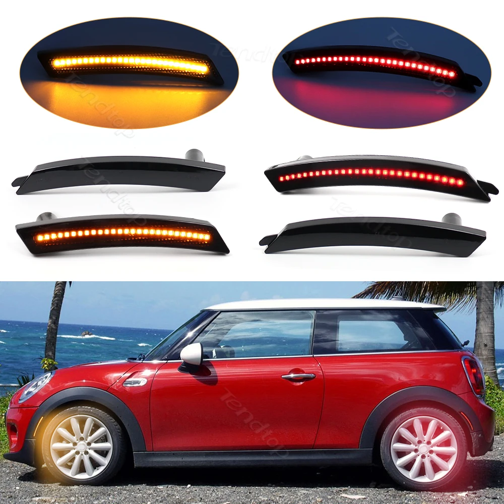 LED Side Marker Lights Front & Rear Bumper Lights Side Marker Lamp Kits for 2005-2016 MINI Cooper R55 R56 R57 R58 R59 R60 R61