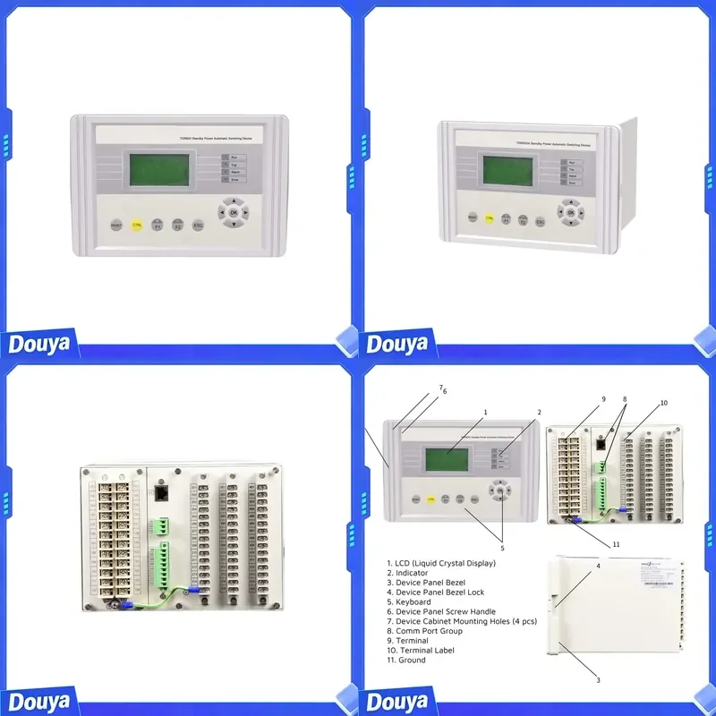 TDR933 Automatic Transfer Switch Device ATS Equipment Multiple Configurations Incoming Lines Bus for Power System Automation