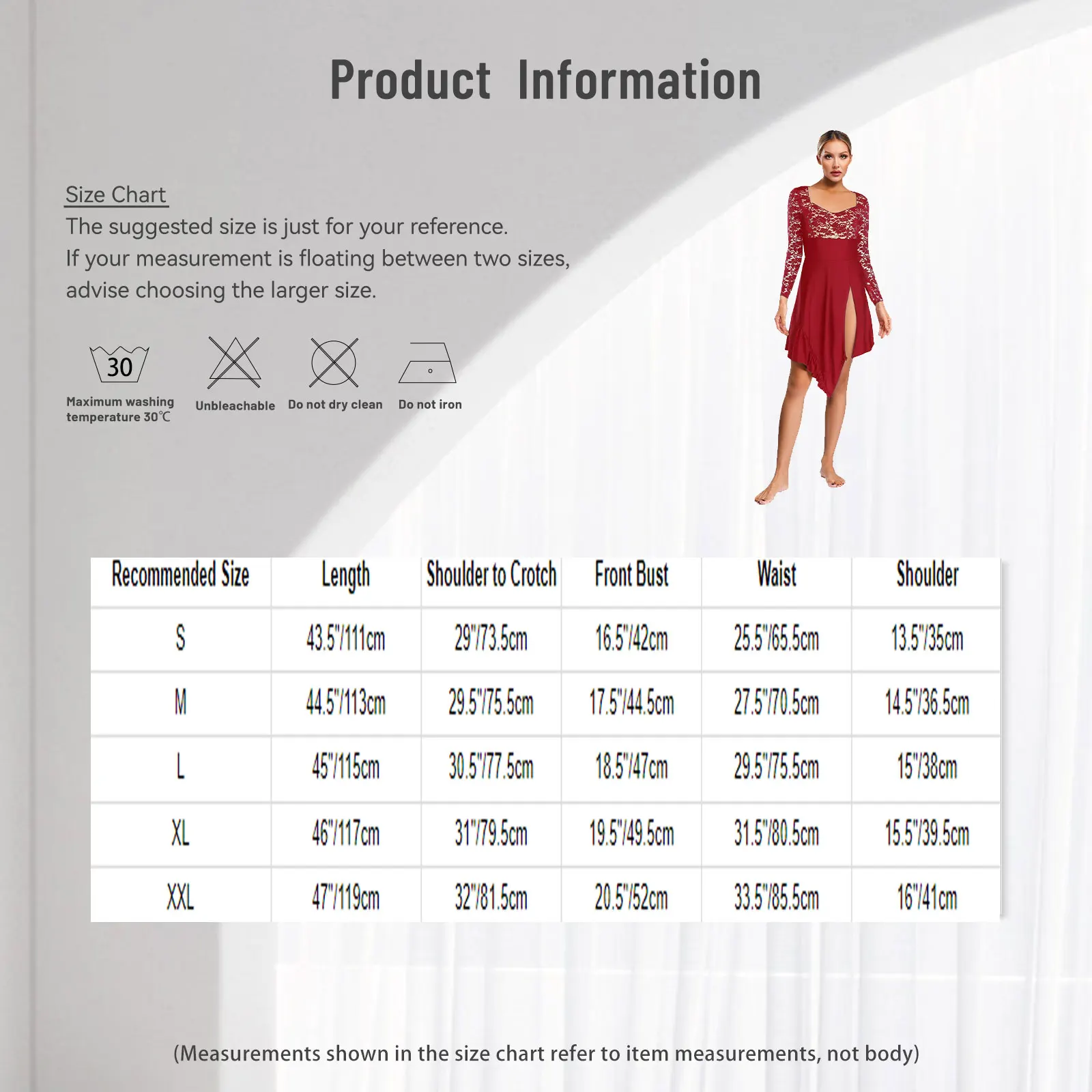 Women Floral Lace Lyrical Ballet Dance Dress Long Sleeve Irregular Ruffled Modern Tango Ballroom Samba Rumba Dancewear Costumes