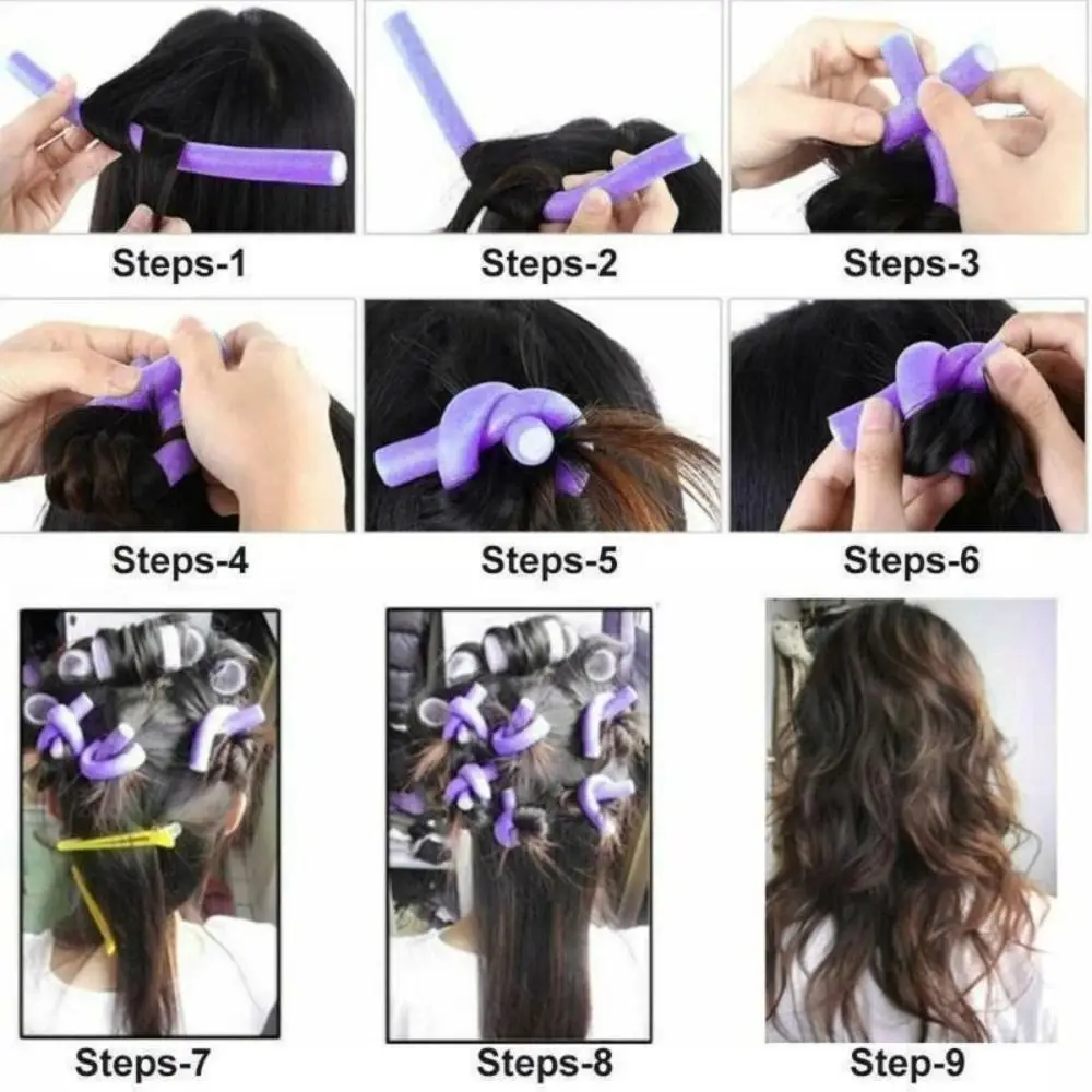

Bendy Colorful Perm Curling Bar Random Color DIY Hair Curling Stick Soft Foam DIY Styling Hair Tool Women's Accessories