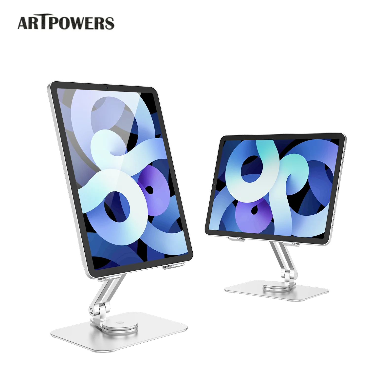 Artpowers Metalen opvouwbare tabletstandaardhouder Opvouwbare ondersteuning voor Ipad Pro Xiaomi Huawei Samsung Pad Telefoonaccessoires