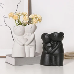 Couple Vase Silicone Mold Handmade Concrete Cement Gypsum Mold Home Decors Dropship