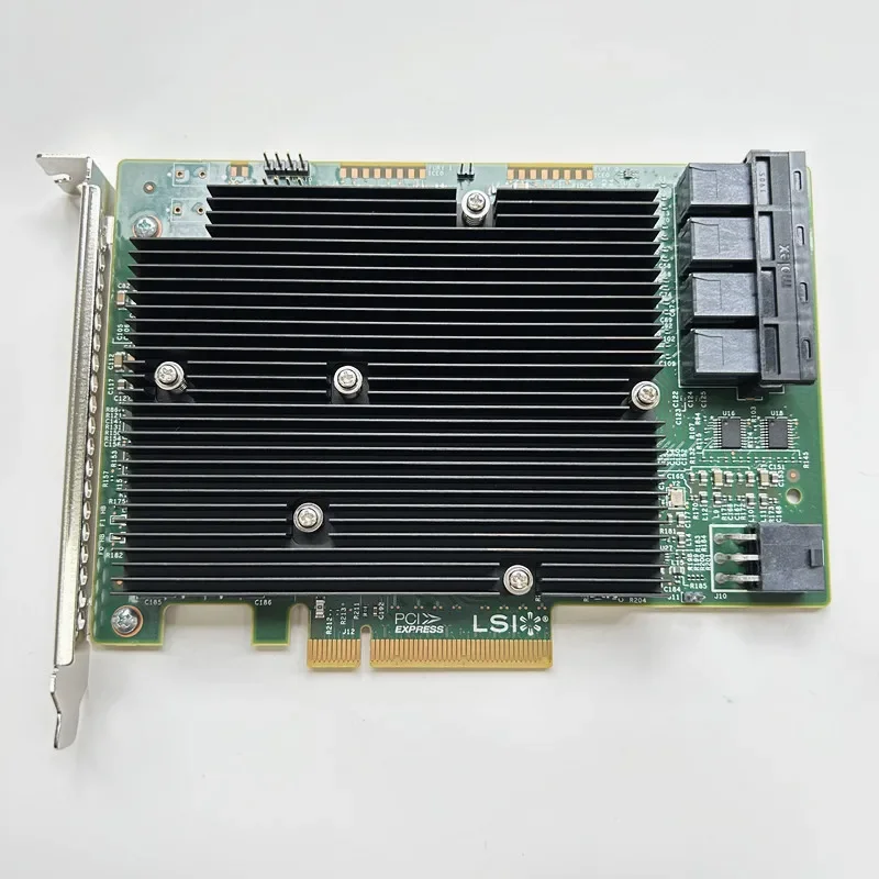 Original LSI 9300-16i 16 port 12Gb HBA straight through card expansion card supports 16T SAS 3008