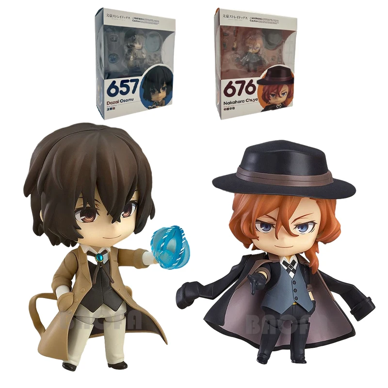 10cm #657 Bungo Stray Dogs Dazai Osamu Anime Figure #676 Nakahara Chuuya Action Figure #1748 Osamu Dazai Figure Model Doll Toys