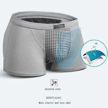 【HEISS】 1 Stück neue, verbesserte Version der Herren-Magnetfeldtherapie-Gesundheitshöschen, 63 magnetisch verstärkte Boxershorts, Unterwäsche (L-5XL)