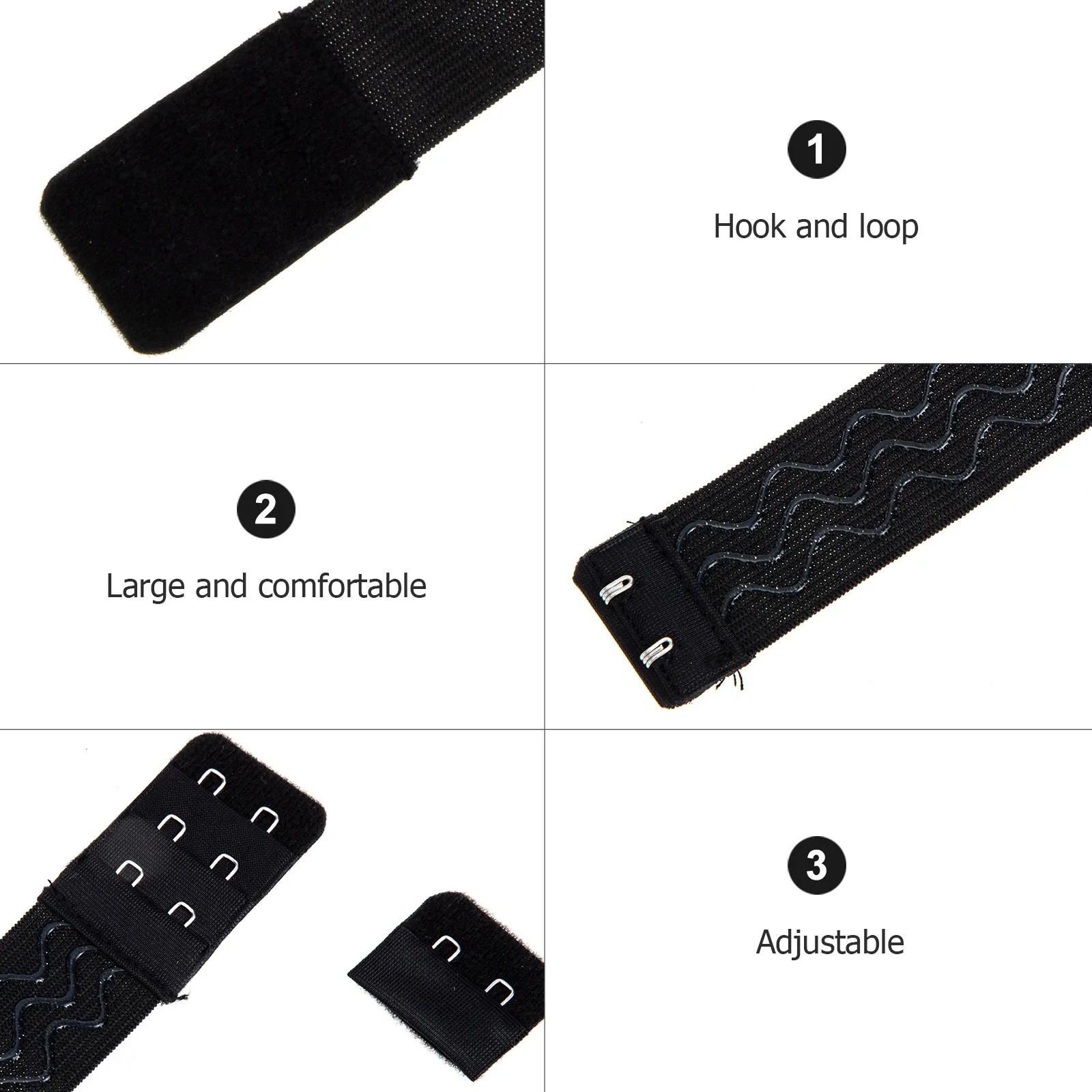 Hebilla ajustable con banda elástica para extensión de sujetador, tela Premium, accesorios de ropa interior transpirable para mujer, 4 Uds.