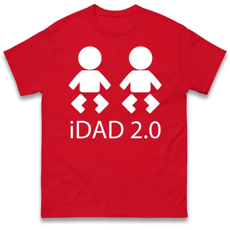 مضحك أنا أبي 2 0 تي شيرت عيد الأب أفضل على الإطلاق التوأم الطفل الأعلى
