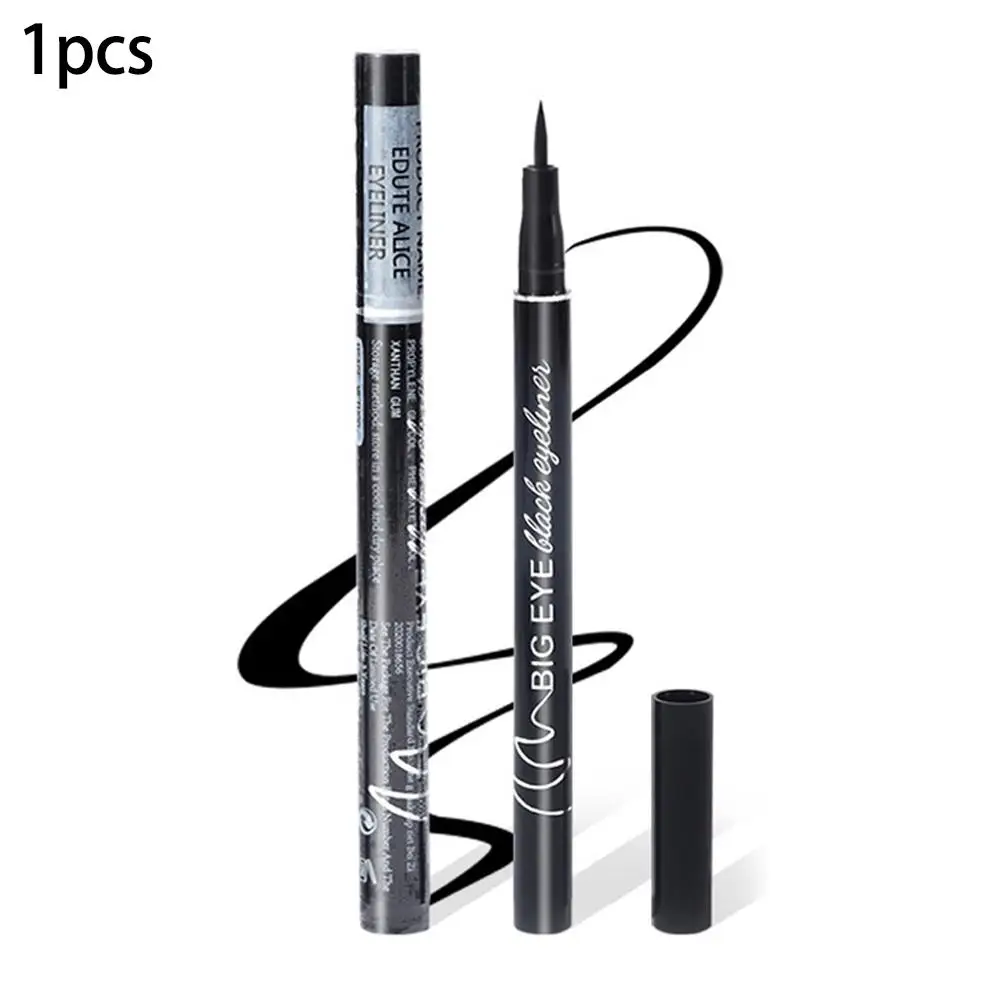 Caneta delineador líquido preto para mulheres, secagem rápida, maquiagem à prova d'água, lápis matte Eye Liner, olhos duradouros suaves, cosméticos beleza ferramentas