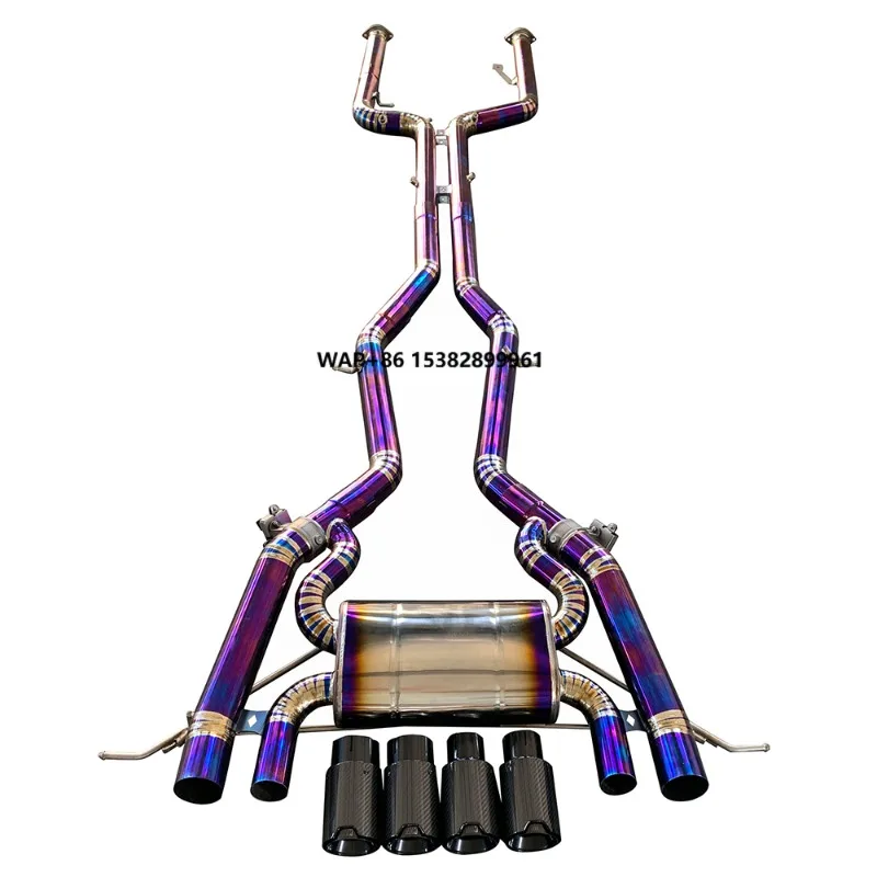 Custom 3.0t Titanium M3 G80 M4 G82 Catback Exhaust for Exhaust Pipe with Carbon Fiber Exhaust Tips