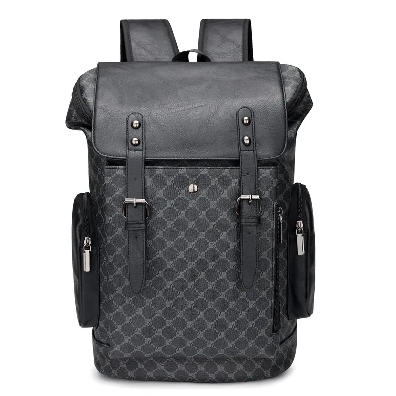 Mochila nueva 2025 para hombre, bolso informal con textura impresa para ordenador de negocios, Color a juego, viaje de negocios