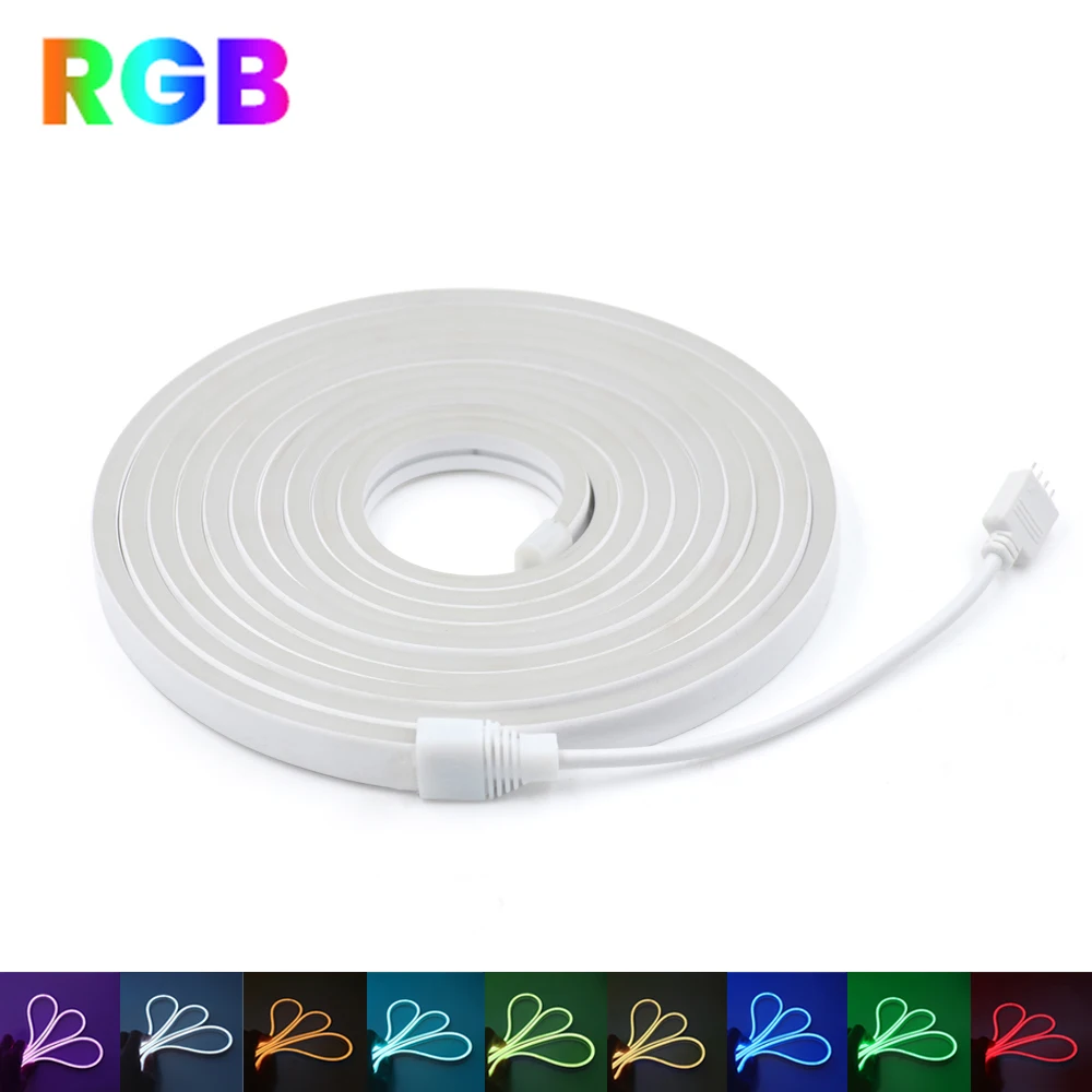 

DC 12V 24V LED Neon Strip Light 6mm Neon Rope Flexible Tape Light Bar Waterproof DIY Neon Sign for Room Holiday Decoration