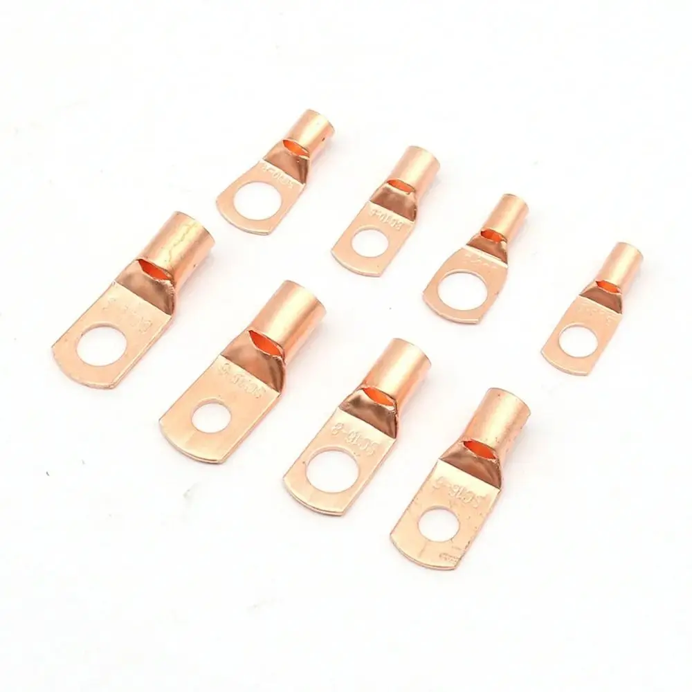 10/pcs Copper Lug Ring Wire Connectors Bare Cable Electric Crimp Terminal SC6-6 SC6-8 SC10-6 SC10-8 SC16-6 SC25-6 SC25-8