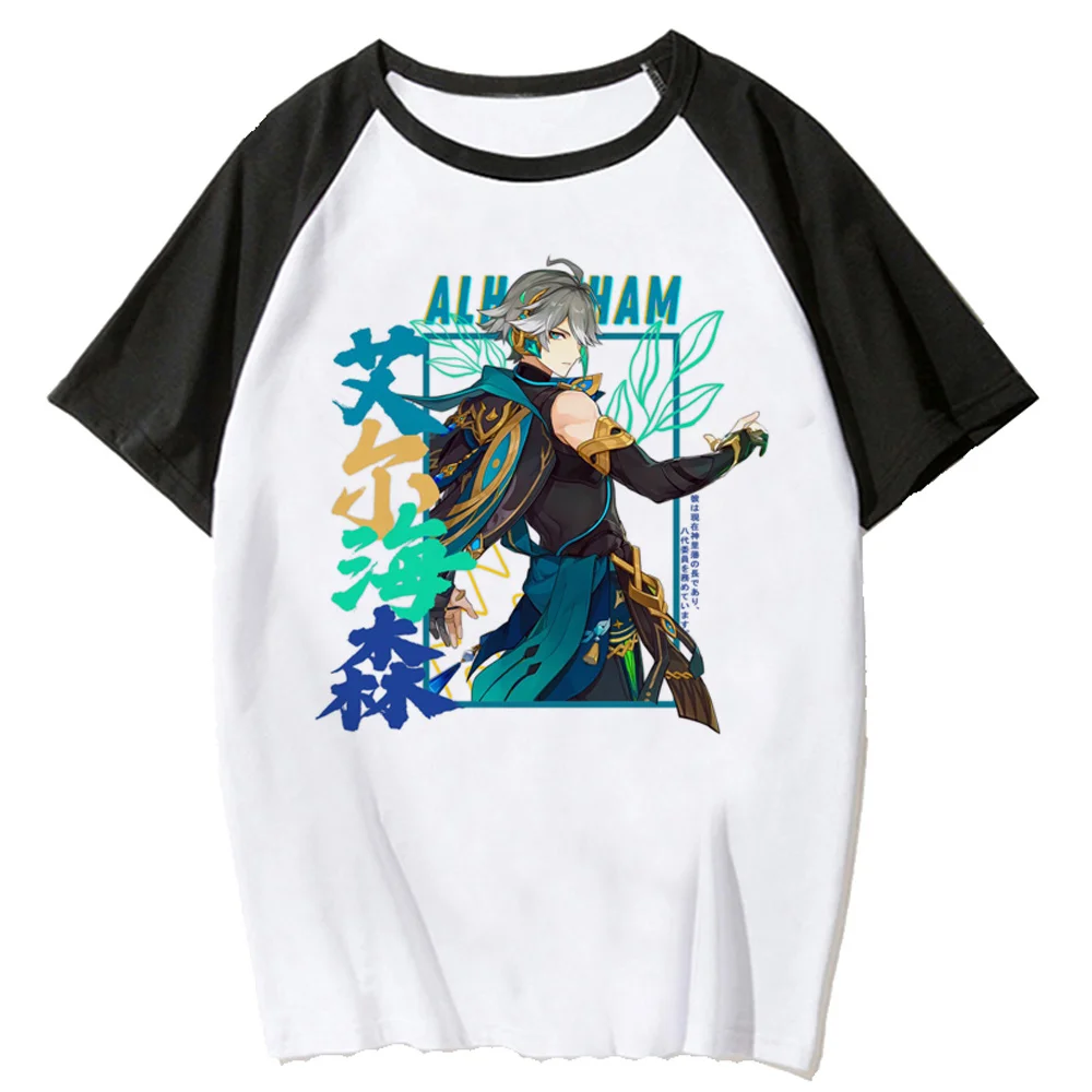 Genshin Impact camisetas mulheres designer gráfico camiseta feminina manga streetwear roupas