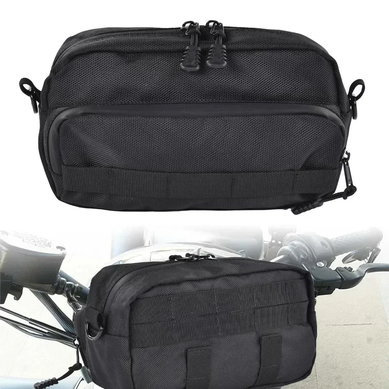 

Motorcycle Saddlebags Multifunctional Front Frame Storage Bikes Pouch Motorcycle Fork Bag Shoulder Mini Messenger Bag