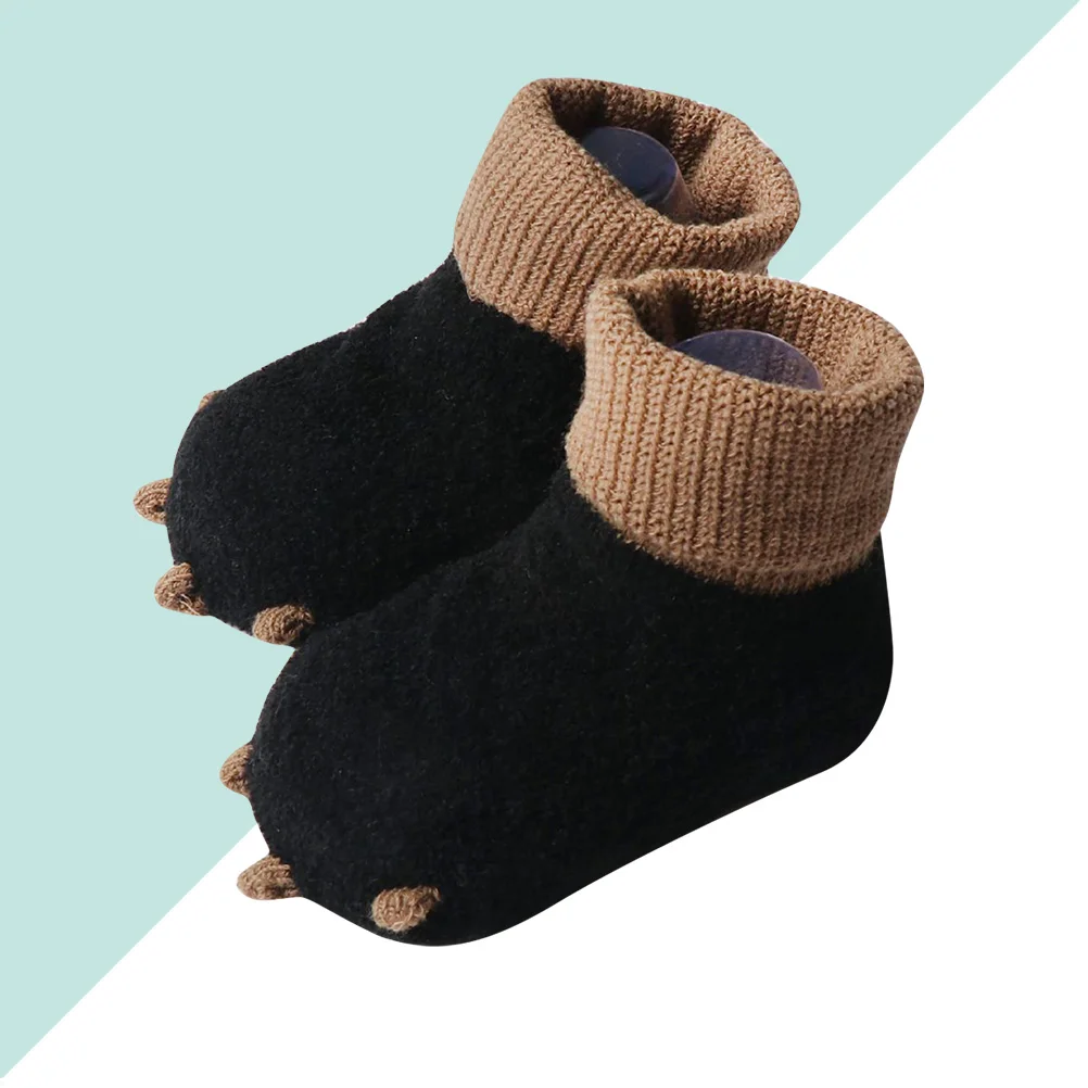 Calzini Scarpe invernali Scarpe calde invernali per neonato per calze lunghe antiscivolo resistenti per bambini
