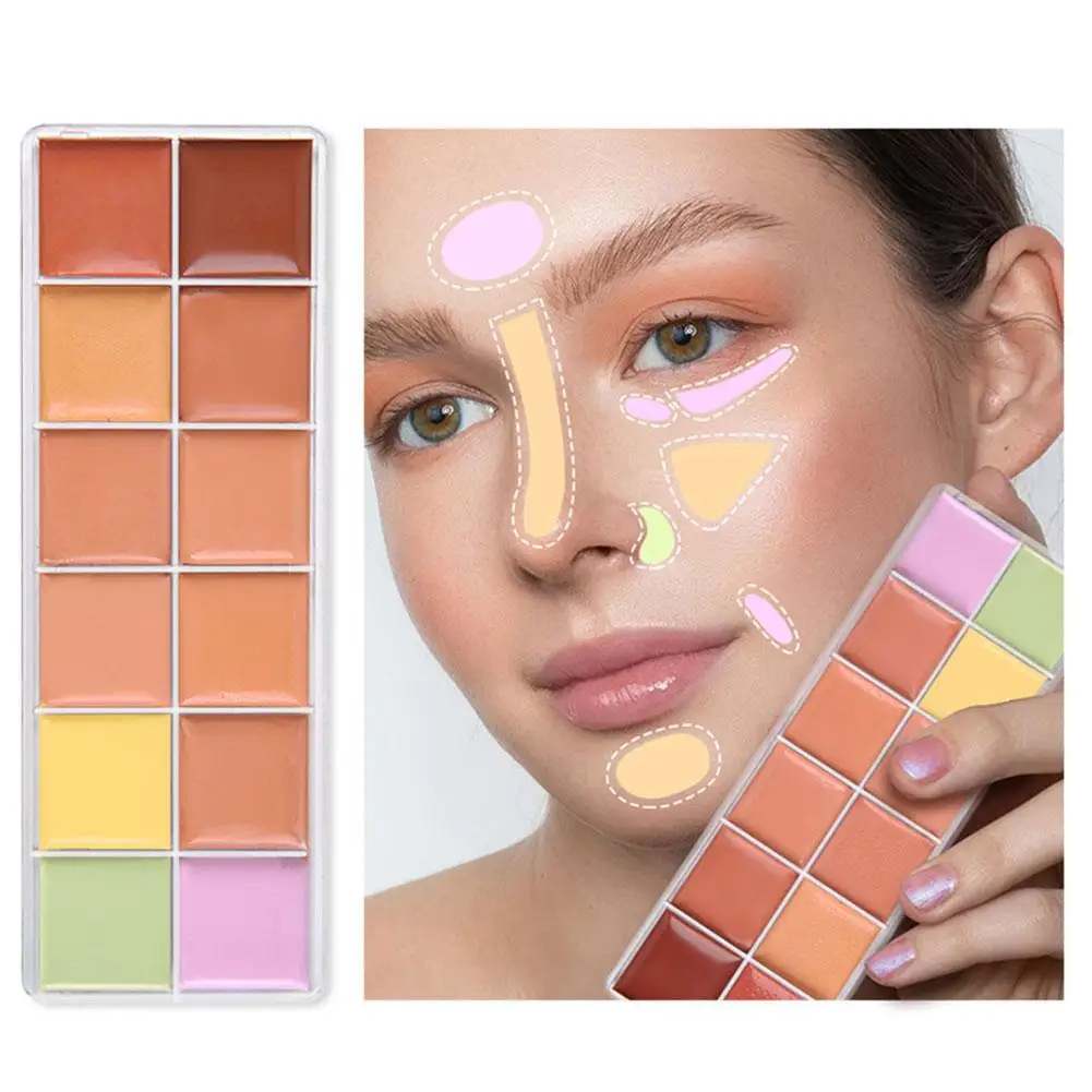 Wholesale Concealer Cream 12 Colors Face Contouring Concealer Palette Full Coverage Concealer Foundation Brightener Makeup Set