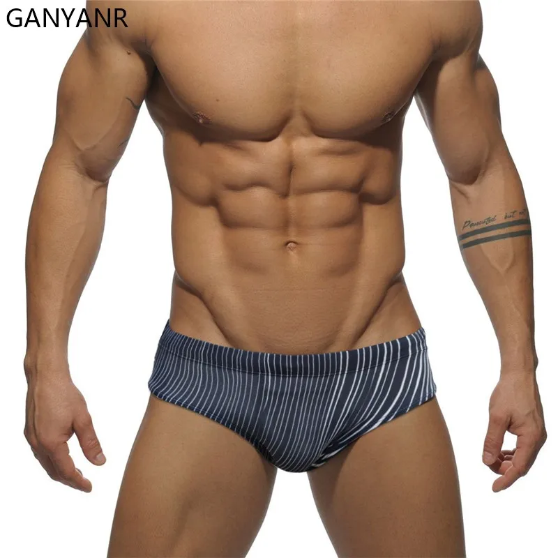 

GANYANR Mens Swim Briefs Shorts Swimsuit Swimwear Gay Sexy Swimming Trunks Sungas Homens Bikini Thong Beachshorts Surfwear Pool