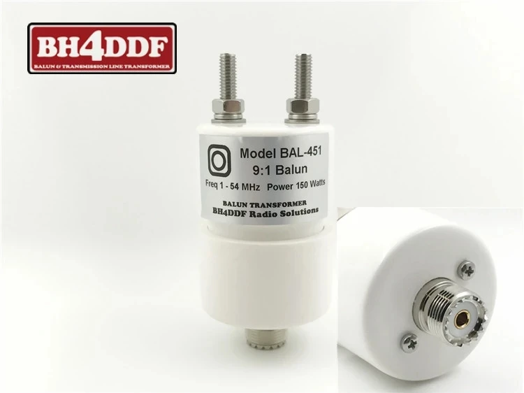 BAL-451 Mini Waterproof 150W 9 :1 SSB HF Shortwave Antenna Balun 1.8-54MHz 160m -6m by BH4DDF