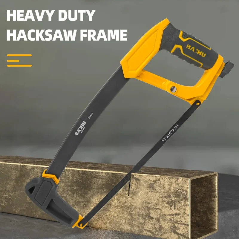 

Hacksaw Heavy Duty Mini Hand Saw for Woodworking Metal Wood PVC Pipes Handsaw Hand Tools with 24PTI Saw Blade