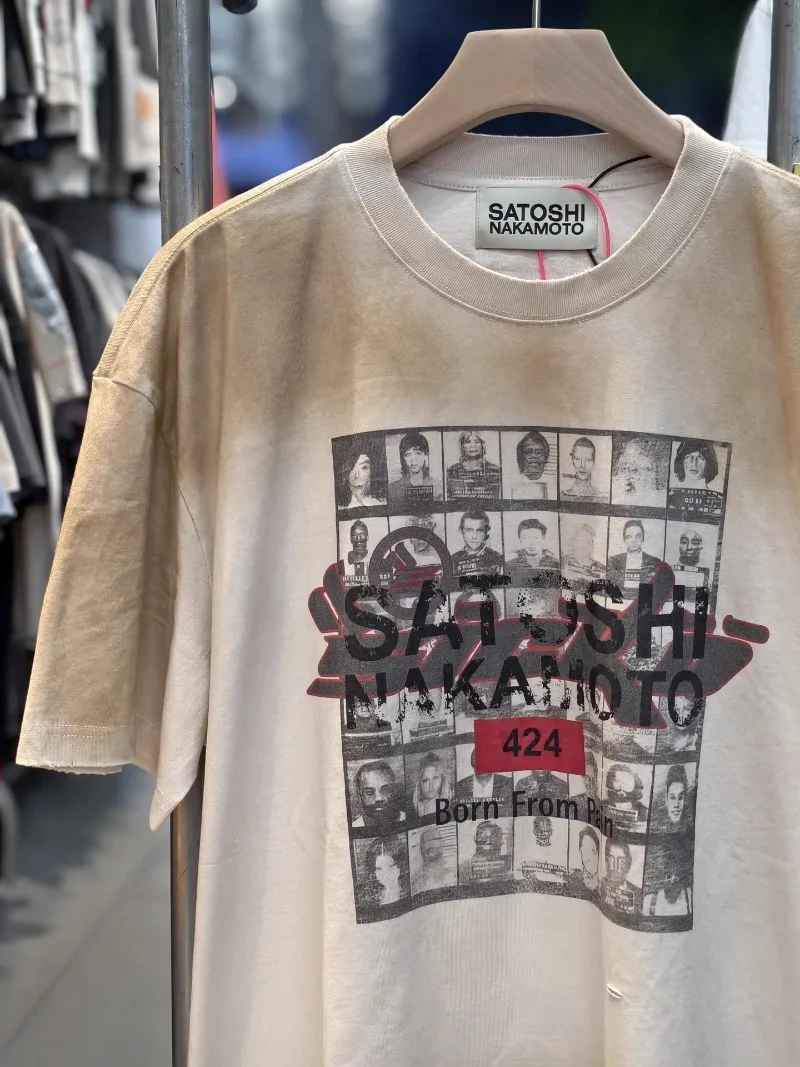 Satoshi Nakamoto 424 Sicko Friends and Family T-shirts Men Women 1:1 Best Quality Pure Cotton White Shirts