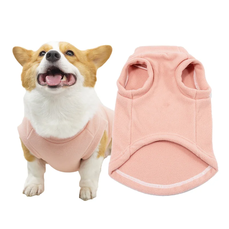 Warm Fleece Corgi Dog Hoodie Undercoat Winter Pet Clothes for Small Medium Dogs French Bulldog Terrier Pullover mascotas Sweater