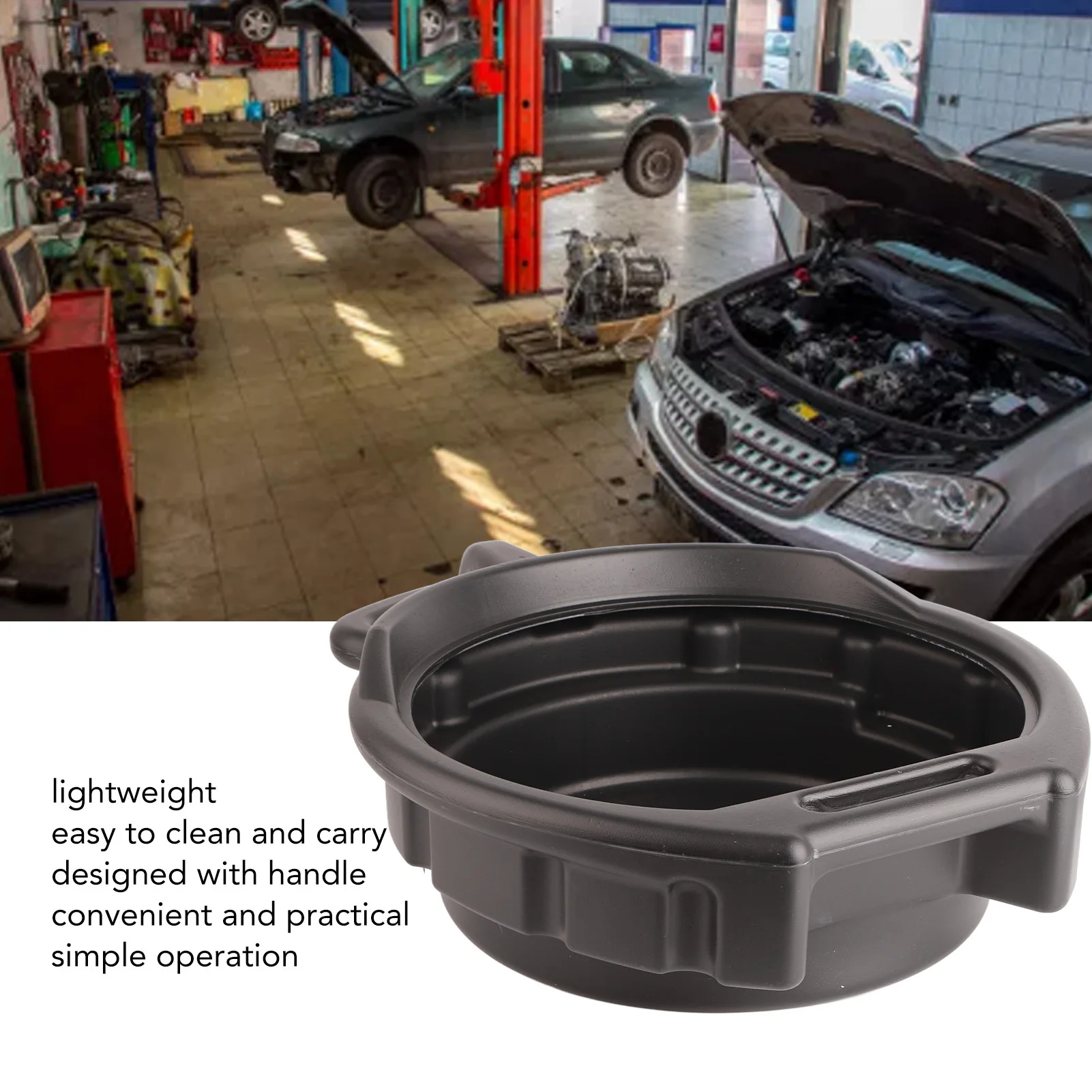 7.5L Car Oil Change Pan Portable Oil Drain Pan Anti Freeze Oil Dish Universal Car Repair Tool