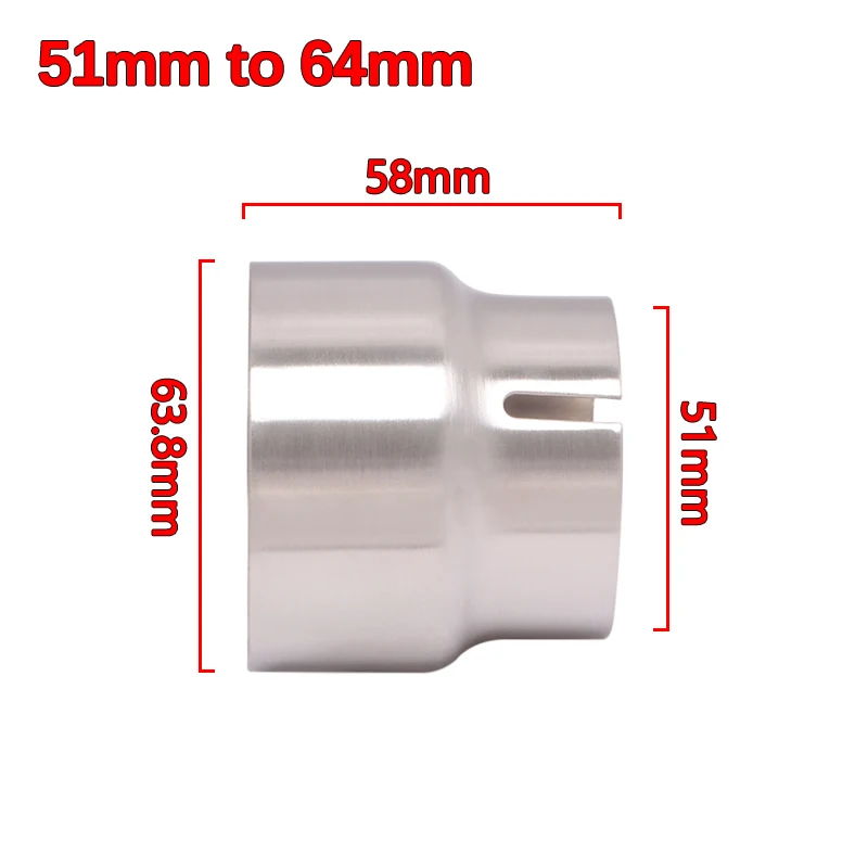 Stainless Steel 65mm On 58mm Adapter Exhaust System Pipe Reducer Stainless Steel 65mm On 58mm Adapter Exhaust System Pipe Reducer