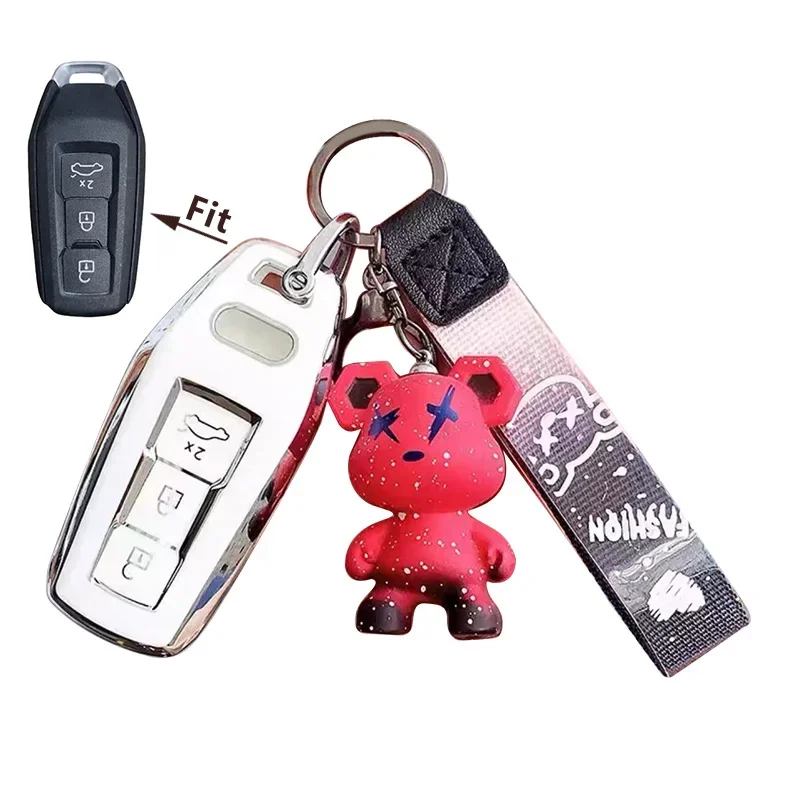 TPU Car Key Case for Audi A3 A5 A5L 2025 Q5 Q6 Q6L A6 A6L 2025+ Keychain Remote Decoration Cover Bag Fob Shell Accessories