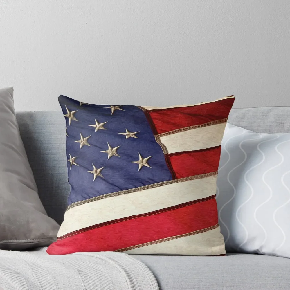 Patriotic American Flag Throw Pillow Pillowcase Pillowcases For Pillows Pillow Covers Decorative christmas ornaments 2024