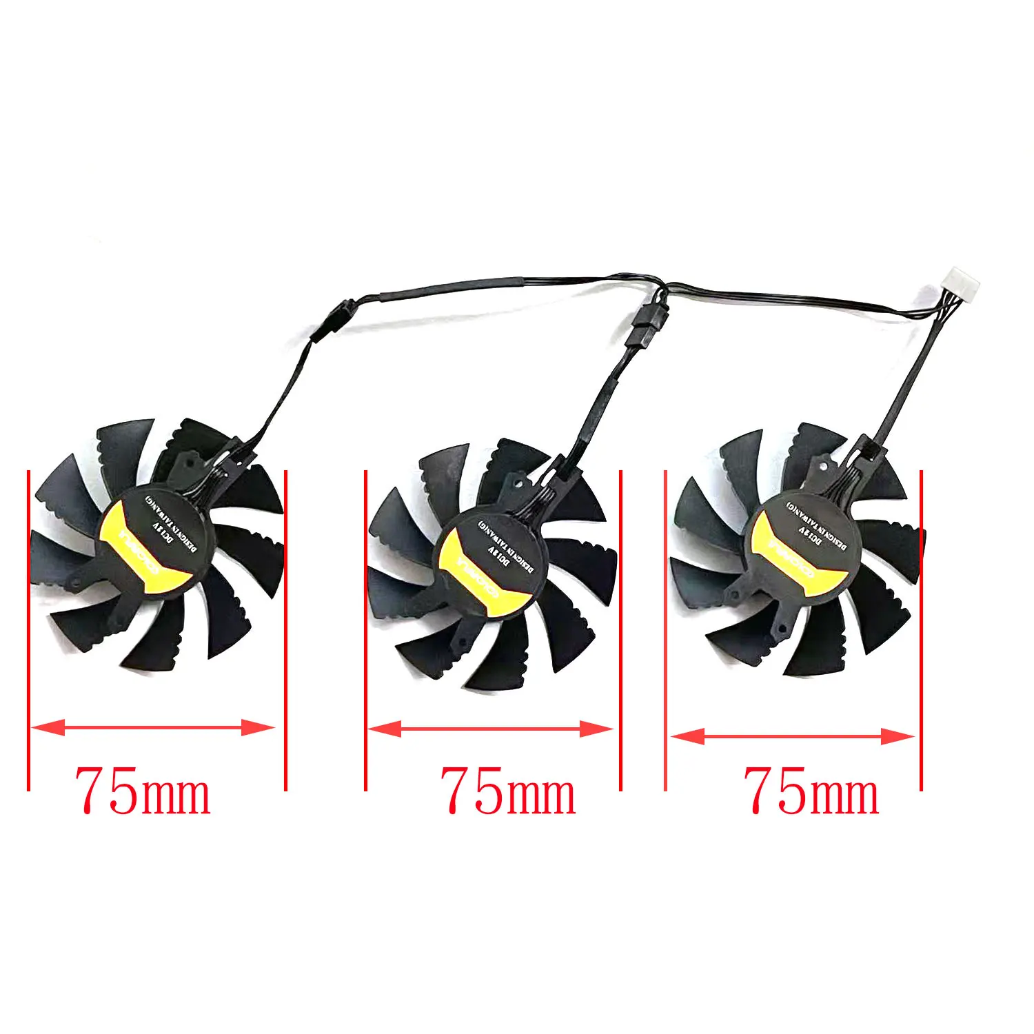 Brand new 75MM 4PIN GTX1060 1070 1080 GPU fan suitable for Colorful iGame GeForce GTX 960 1060 1070 graphics card cooling fan