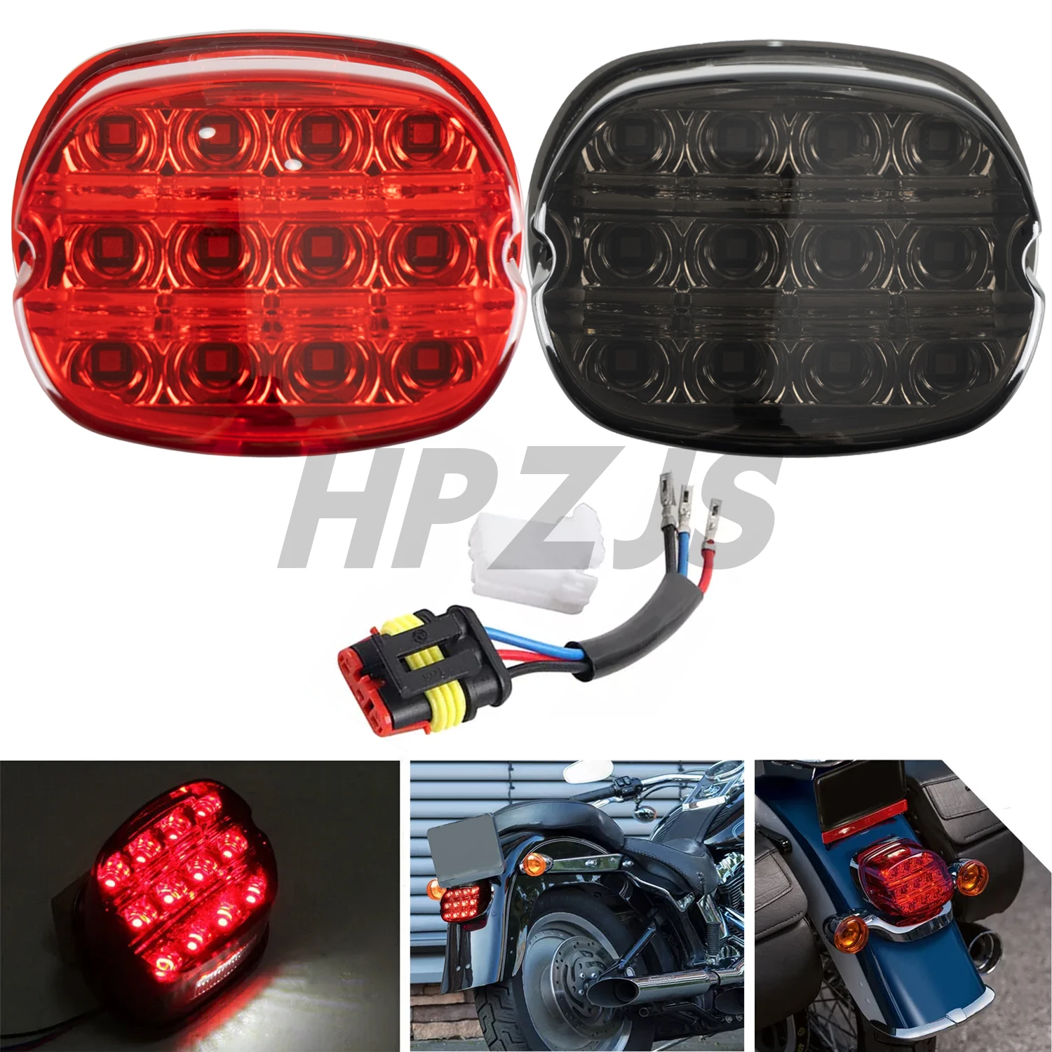 

Motorcycle LED Brake Tail Light For Harley Touring Electra Glide Road Fatboy Ultra Limited Dyna Softail Sportster XL883