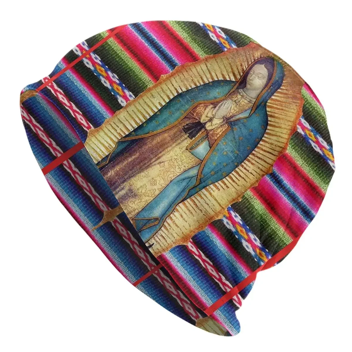 

Our Lady Of Guadalupe Virgen Maria Skullies Beanies Hats Hip Hop Unisex Outdoor Cap Warm Head Wrap Bonnet Knit Hat