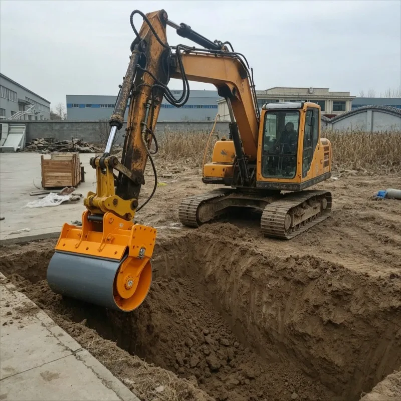 Customized Durable Hydraulic Drum Roller Compactor for Sand Gravel and Asphalt Compaction Trench and Slope Work