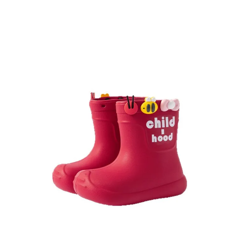 Unisex Raining Boots 2026 New Cartoon Tall Kids Rain Boots Boys Girls Waterproof Slip Toddler Kindergarten Outdoor Water Shoes