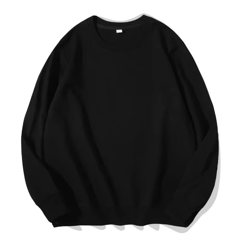 เสื้อสเวตเชิ้ตผู้หญิง สปริง/ออทัมน์ 2025 คอกลม สีพื้น สไตล์ฮาราจูกุ เสื้อสวมหัวหลากสี ลำลอง ผ้าฝ้าย เสื้อสเวตเชิ้ตผู้หญิงถัก สตรีทแวร์