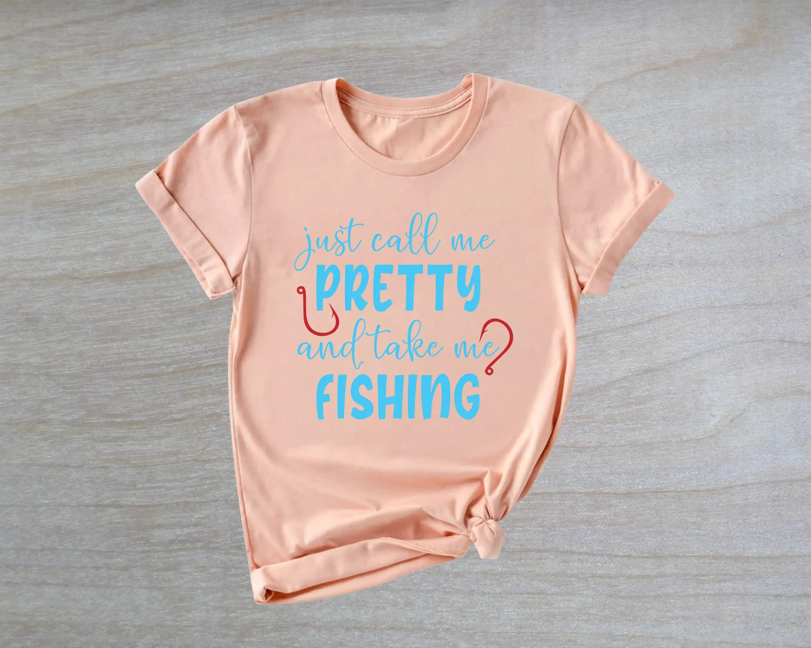 Just Call Me Pretty And Take Fishing T Shirt Vacation Tropical Lover Summer