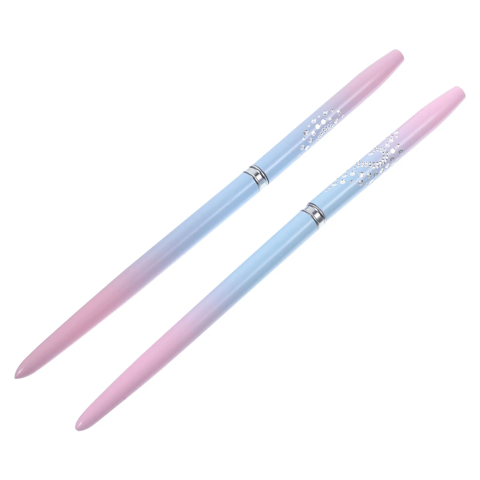 

2Pcs Nail Art Brushes Material Long Life Easy Use Home Salon DIY Designs Gel Polish Tools Fine Tip Pens