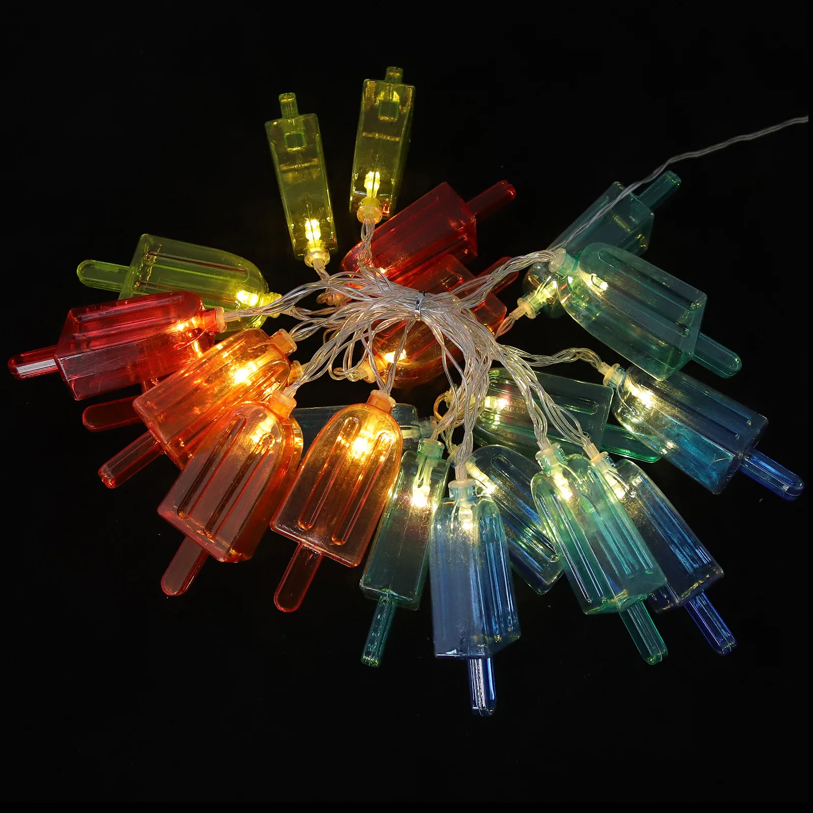 1 سلسلة الآيس كريم سلسلة ضوء قلادة ملونة LED البلاستيك مصباح لمهرجان مأدبة الديكور الآيس كريم المعلقات #2