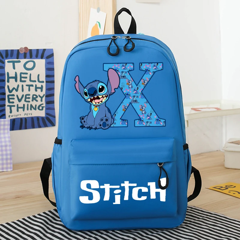 Disney Cartoon Stitch Mochila para Crianças, bonito carta impressa mochilas, mochilas kawaii para meninos e meninas, mochila escolar infantil, nova