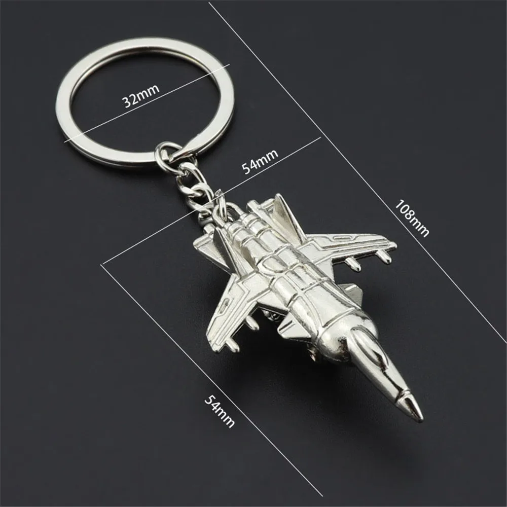 3d Battleplane Model Keychain Metal Airplane Aircraft Keyrings Cool Boy Men\'s Jewelry Gift For Aviation Enthusiast Or Pilots New