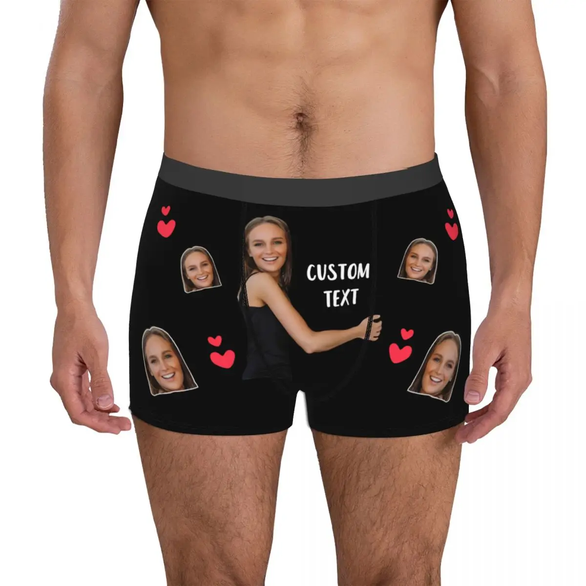 Valentine\'s Day Personalize Boxer Face Custom Photo Man\'s Underwear Gift for Man Boyfriend Anniversary Birthday/Wedding Gifts