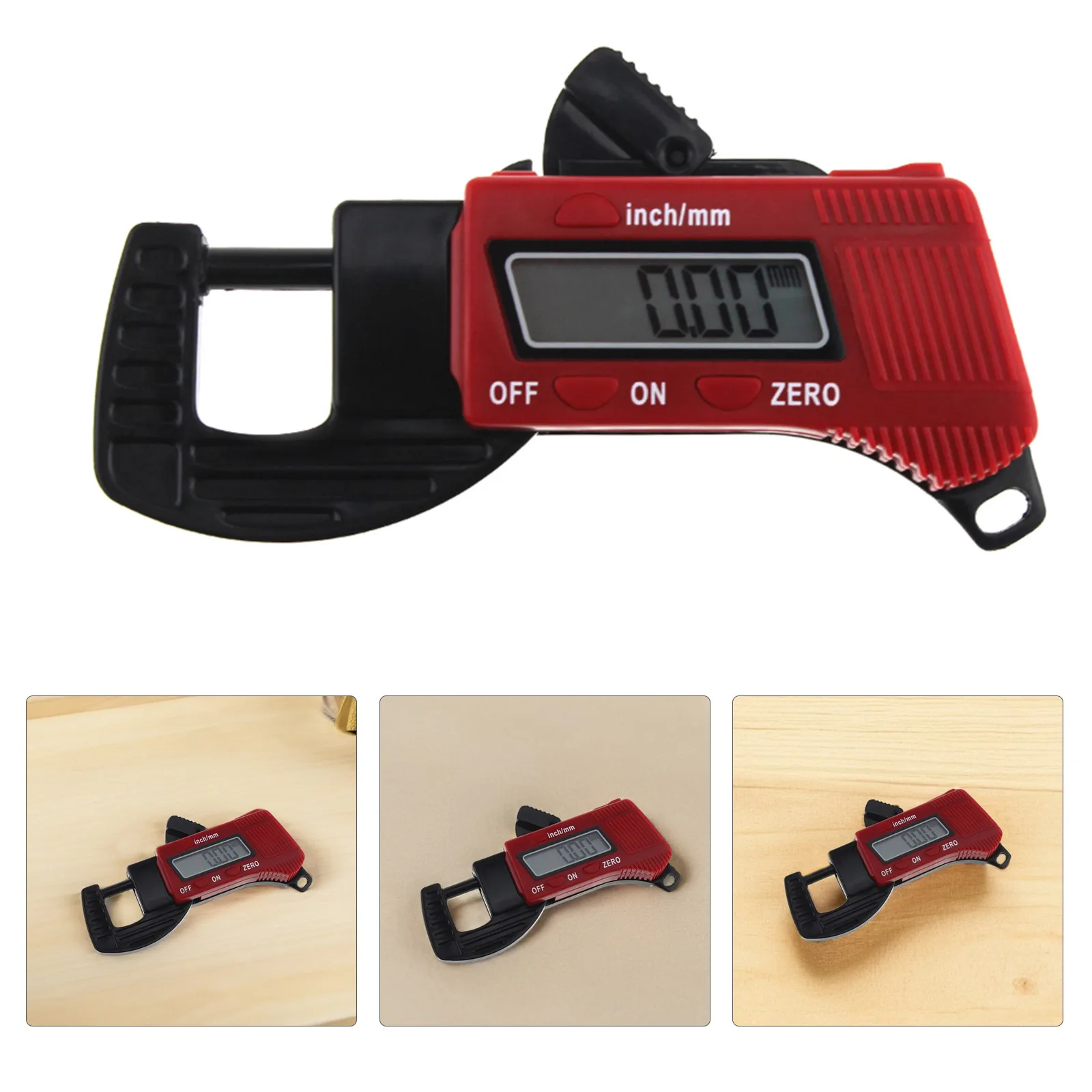 

0.5 Micrometer Lightweight Durable 8mm LCD Display Thickness Measurement Tool for Rubber Plastic Fabric Paper Film