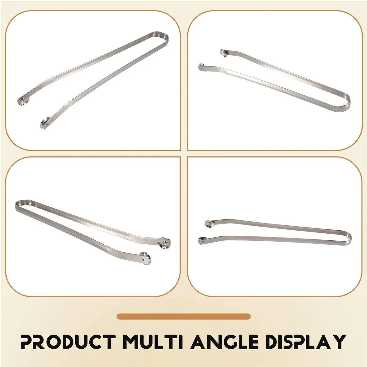 M10K Stainless Steel Barbecue Sausage Twisting Tongs Barbecue Camping Outdoor Cooking Tools Outdoor Cooking Barbecue Tools