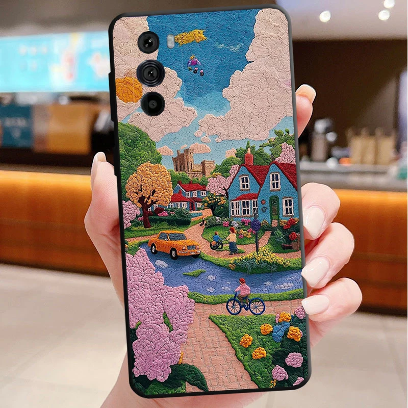 

Phone Case For Motorola Edge 50 40 Pro 60 50 40 30 Ultra Neo Fusion Moto G Play G Stylus G Power G France Art Tree Sceneary