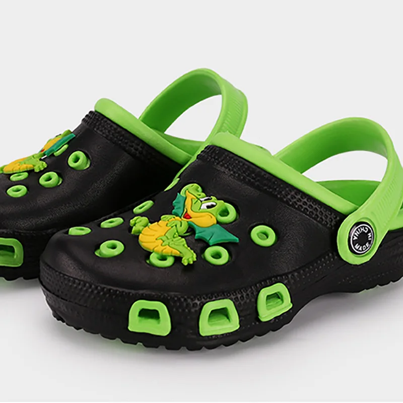 EUR24-35 Children Mules Clogs Kids Summer Garden Cute Cartoons Shoes Girl Boy Beach Shoes Candy Color Hole Baby Shoes Sandals