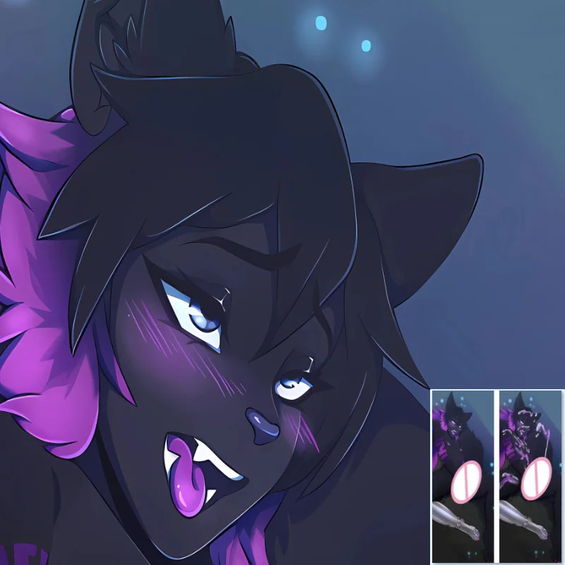 

Dakimakura Anime Fluffy Furry Orcus Suerte Pillowcase Double-sided Print Hugging Body Bedding Pillow Cover Case Dropshipping