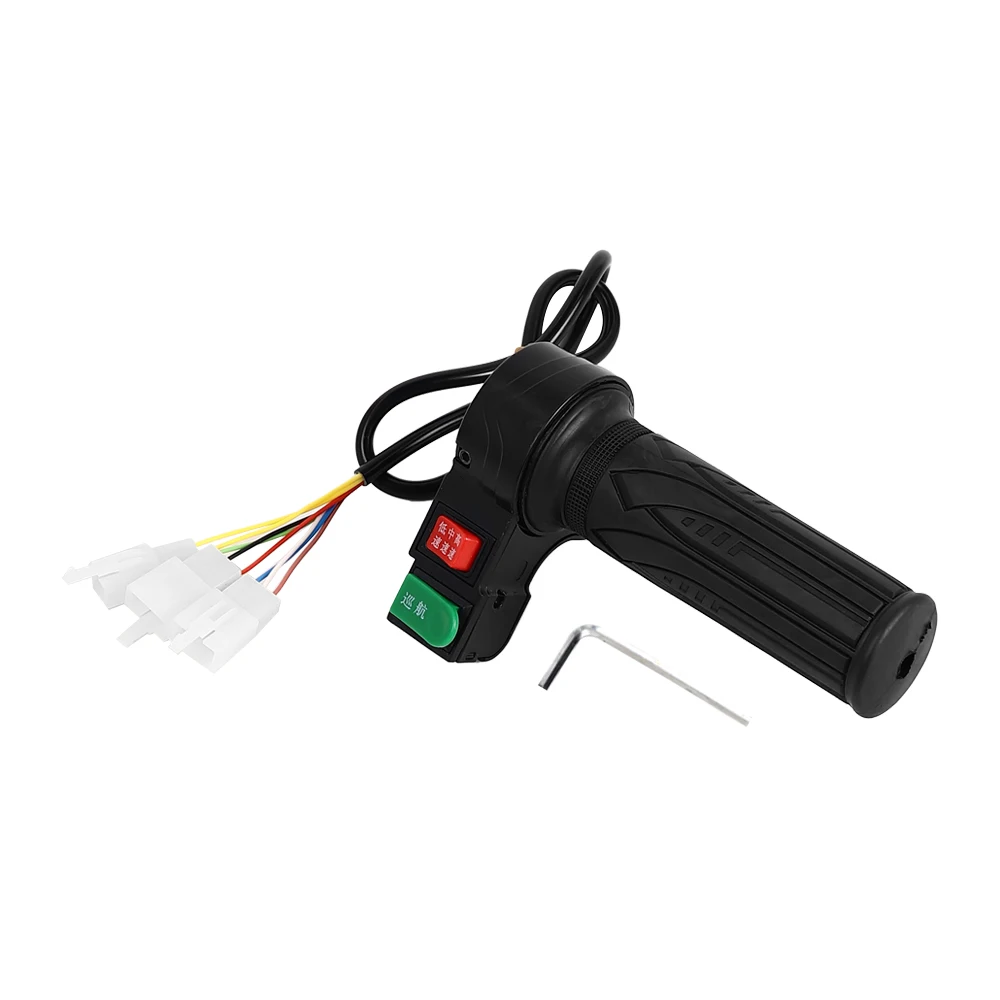 Maniglia dell'acceleratore a rotazione per scooter elettrico Twist Throttle Grip elettrica E-Bike Velocità Manubrio Acceleratore Tornitura Crociera fissa