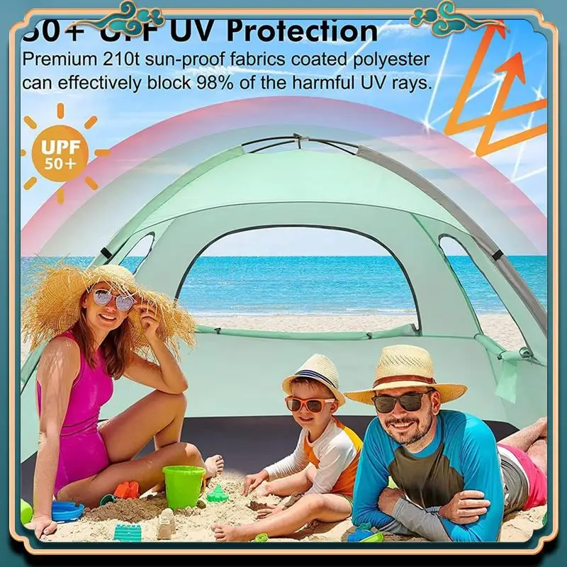 

Latest Sun Protection Green Tent For Beach And Camping, Portable Breathable Outdoor Shelter
